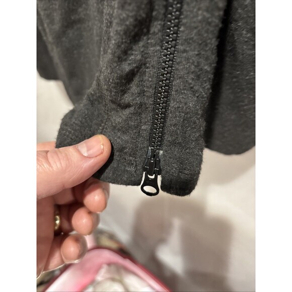 Eileen Fisher Womens Petite Mock Neck Full Zip Stretch Sweatshirt Gray see pics - Picture 8 of 16